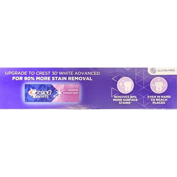 Crest 3D White Stain Eraser Teeth Toothpaste Polishing Mint 2.7oz EXP 2028 - Picture 7 of 7